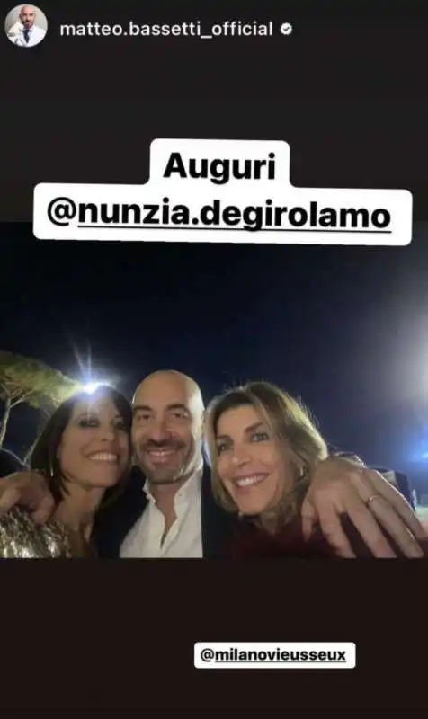 matteo bassetti e signora al compleanno di nunzia de girolamo 