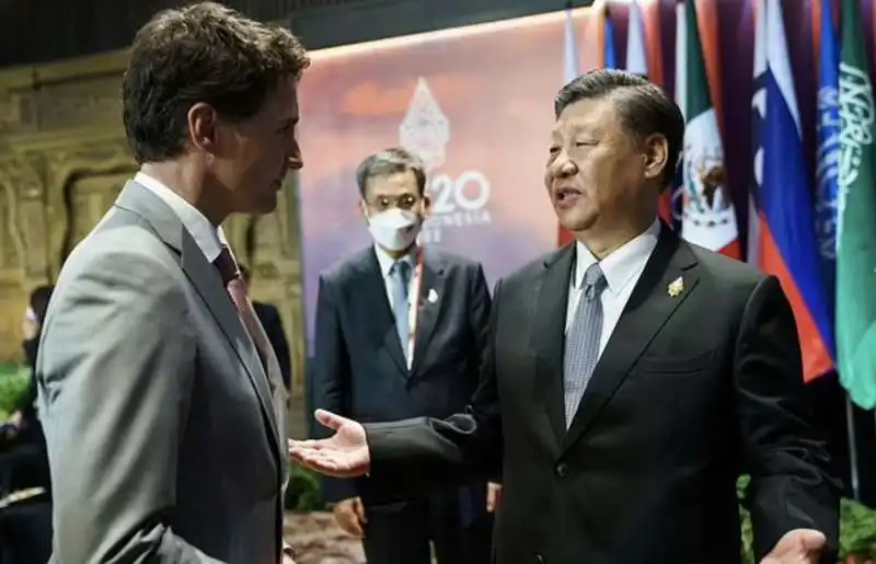 xi jinping e just trudeau al g20 di bali 2