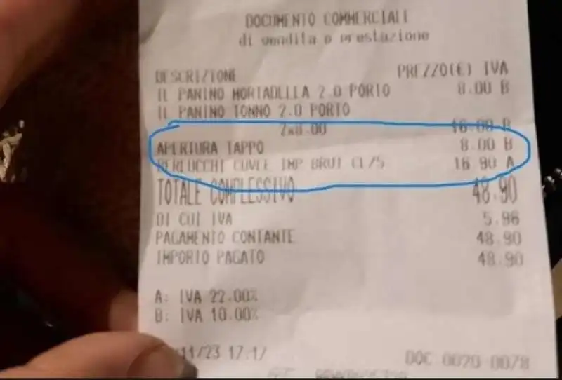  a palermo l apertura del tappo si paga 8 euro 