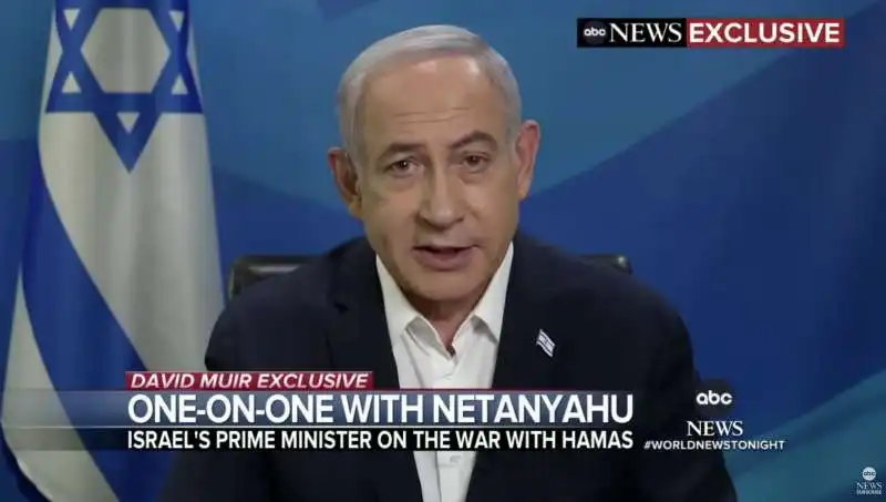 BENJAMIN NETANYAHU INTERVISTATO DA ABC NEWS 