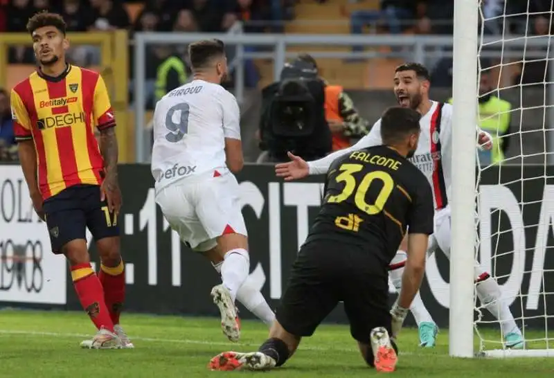 giroud - gol in lecce milan