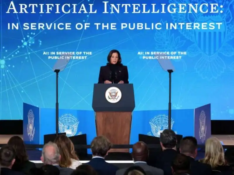 Kamala Harris al summit di londra sull intelligenza artificiale 