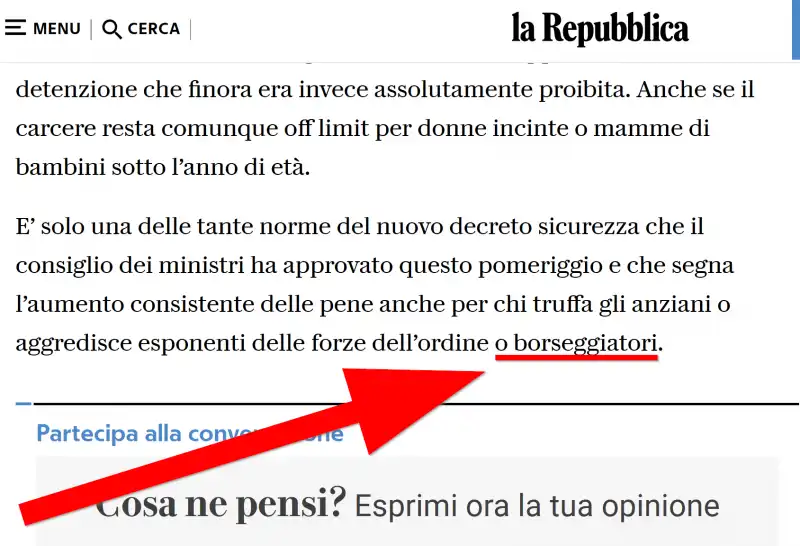 la repubblica, pene per chi truffa i borseggiatori