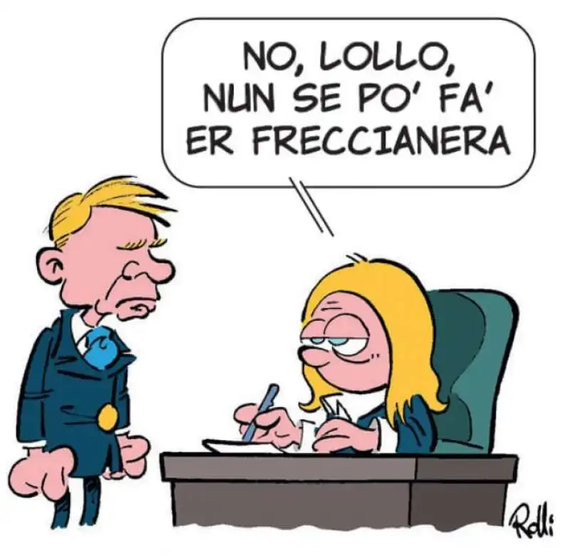 LOLLOBRIGIDA E IL FRECCIANERA - VIGNETTA BY ROLLI 