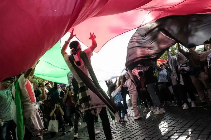 manifestazione nazionale per la palestina   roma   2