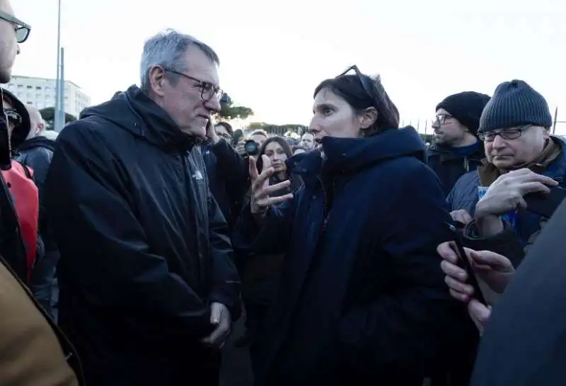 MAURIZIO LANDINI ELLY SCHLEIN - MANIFESTAZIONE CONTRO IL PATRIARCATO E LA VIOLENZA SULLE DONNE 