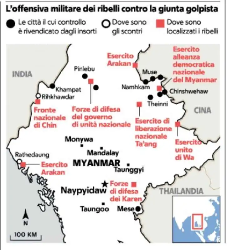 MYANMAR - OFFENSIVA CONTRO LA GIUNTA GOLPISTA