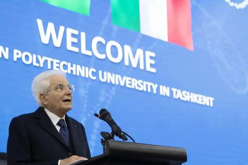 sergio mattarella alla sede del politecnico di torino a tashkent, uzbekistan  