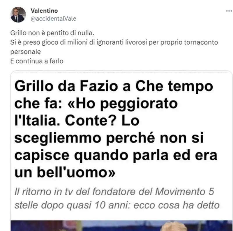 tweet su beppe grillo da fazio   6