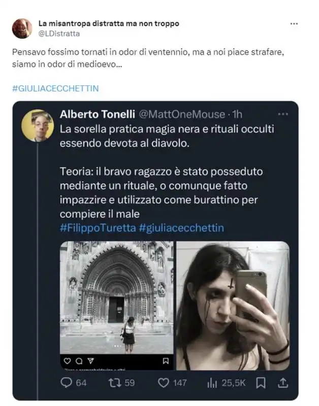 tweet sull omicidio di giulia cecchettin   2