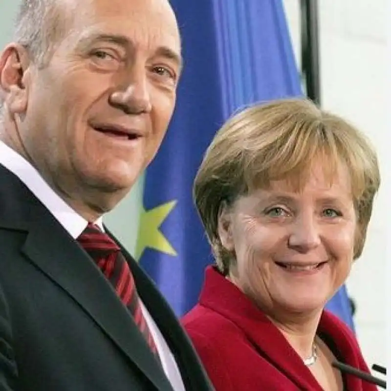 angela merkel ehud olmert 4