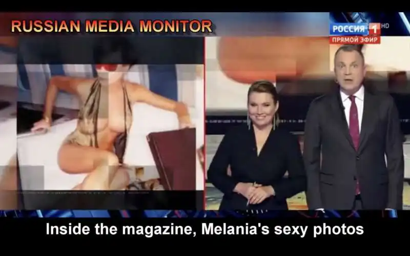 foto nude di melania trump trasmesse durante servizio della tv russa sulla vittoria di donald trump  6