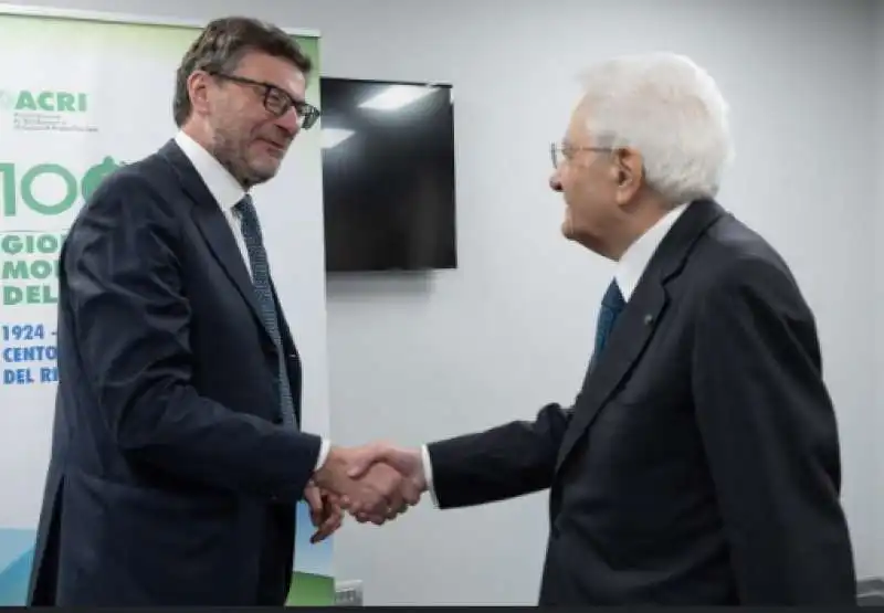 giancarlo giorgetti - sergio mattarella - giornata mondiale risparmio