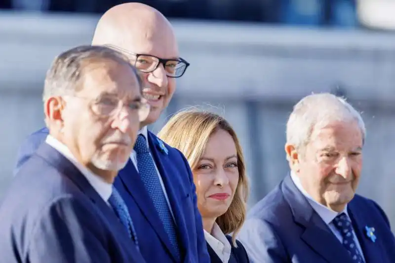 ignazio la russa   lorenzo fontana   giorgia meloni   augusto barbera   festa delle forze armate   foto lapresse 