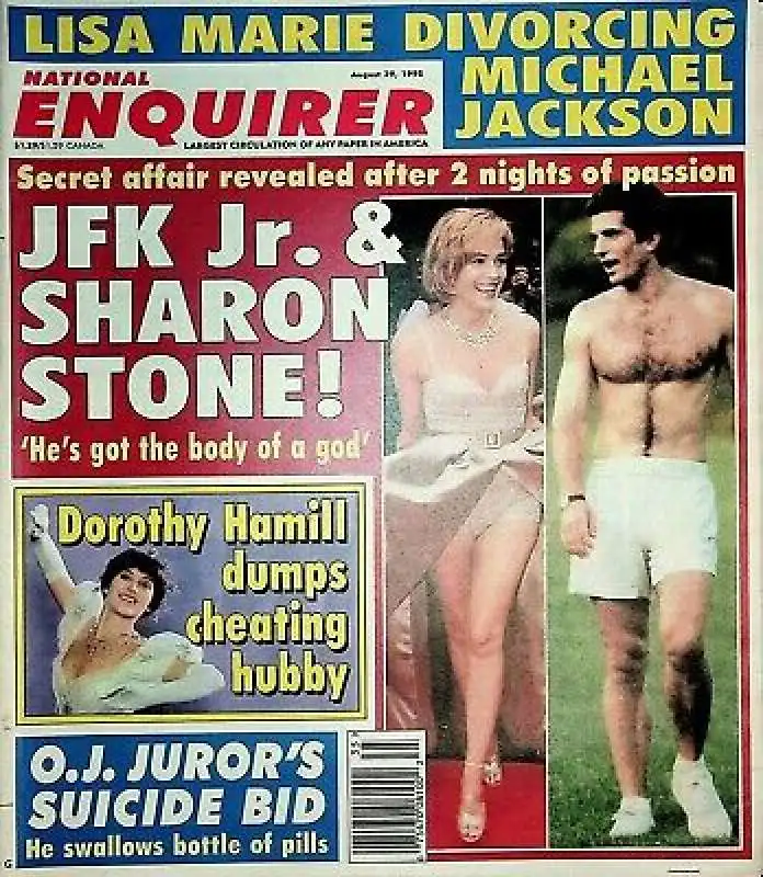 jfk jr e sharon stone the national enquirer