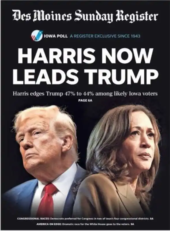 KAMALA HARRIS IN VANTAGGIO IN IOWA 