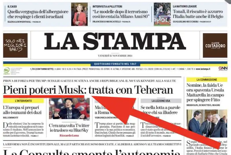 la stampa   pieni poteri musk