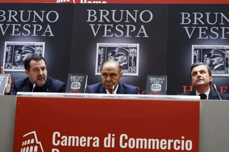 matteo salvini   bruno vespa   carlo calenda   foto lapresse   