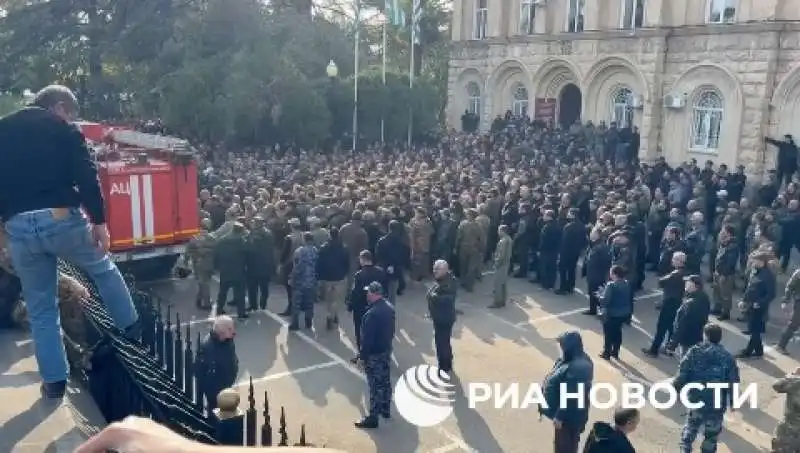 proteste anti russe in Abkhazia - georgia 