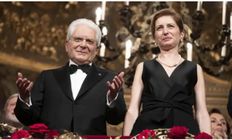 sergio mattarella e la figlia alla scala