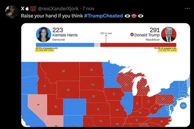 trump cheated   tweet dei democratici sui brogli di trump   5