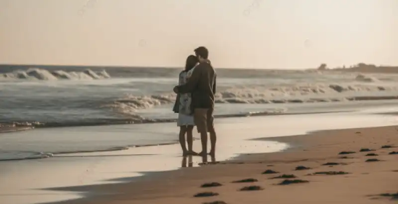 uomo donna spiaggia