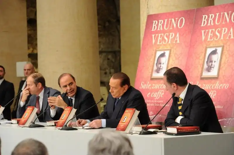 Cusenza Vespa Berlusconi e Polito 