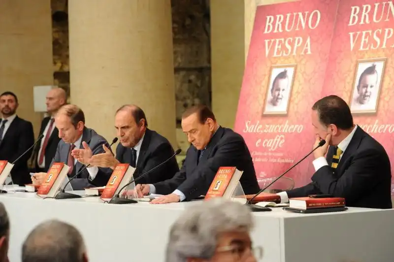 Cusenza Vespa Berlusconi e Polito 