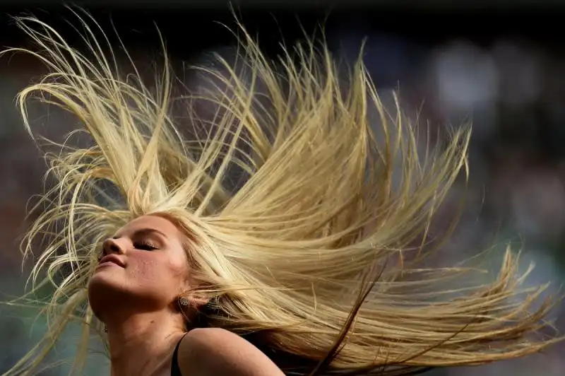 an eagles cheerleader performs during a game against the san diego chargers 