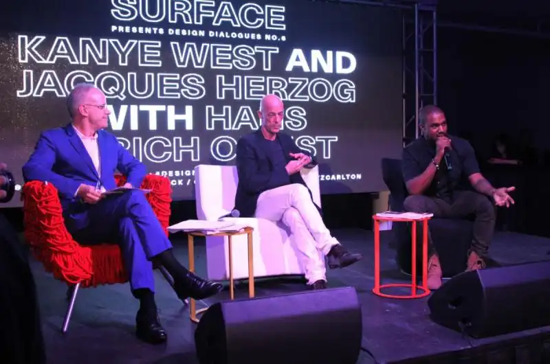 hans ulrich obrist jacques herzog and kanye west spoke at surface magazines design dialogues  