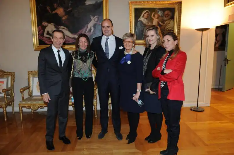 Jeff Koons Alessandra Borghese Albert von Thurn und Taxis con la madre Gloria Justine Koons Antonella Rodriguez Boccanelli 