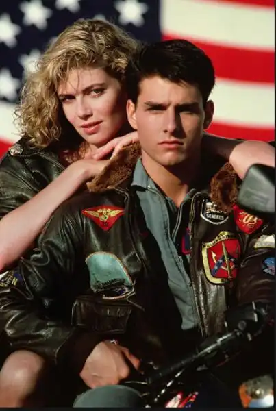 Kelly McGillis e Tom Cruise in Top Gun 