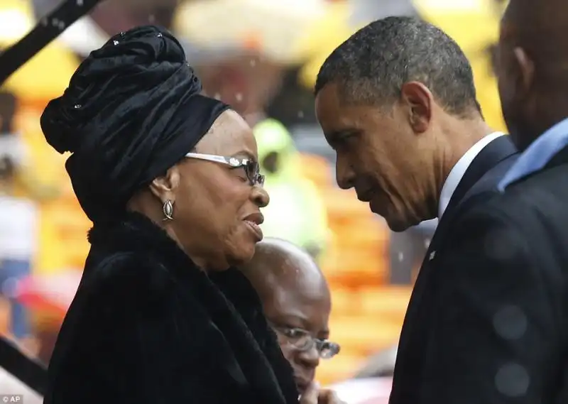 Obama con Graca Machel vedova di Mandela 