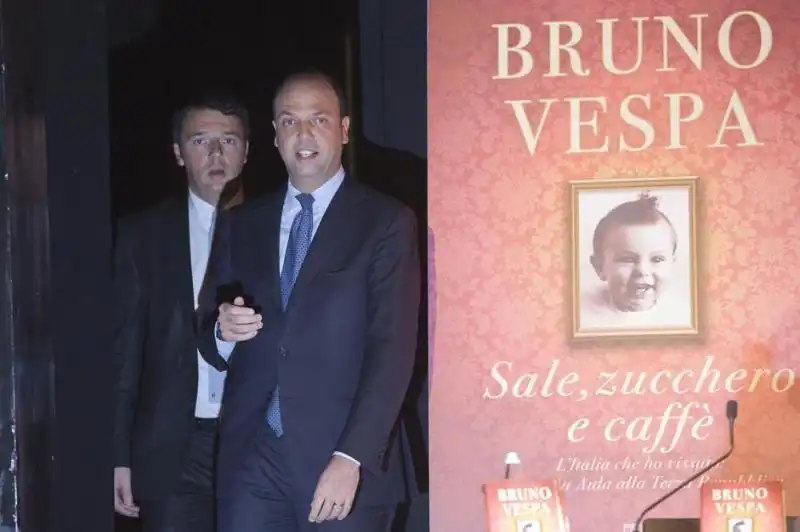 RENZI E ALFANO ALLA PRESENTAZIONE DEL LIBRO DI BRUNO VESPA 