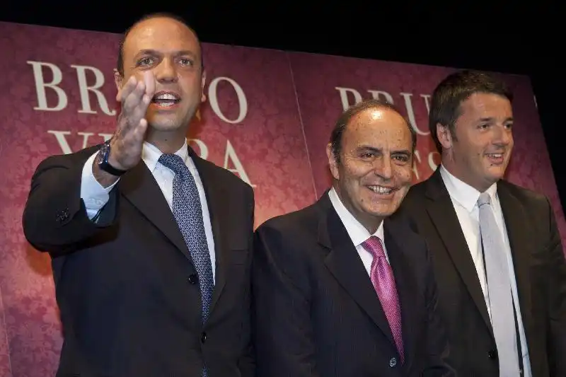 RENZI E ALFANO ALLA PRESENTAZIONE DEL LIBRO DI BRUNO VESPA 