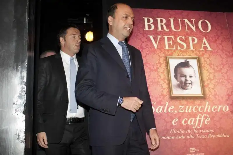 RENZI E ALFANO ALLA PRESENTAZIONE DEL LIBRO DI BRUNO VESPA 