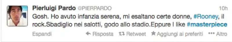 tweet di pardo su masterpiece 