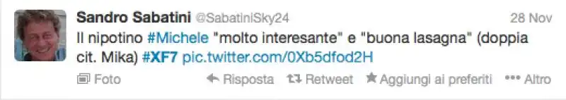 tweet di sandro sabatini x factor 