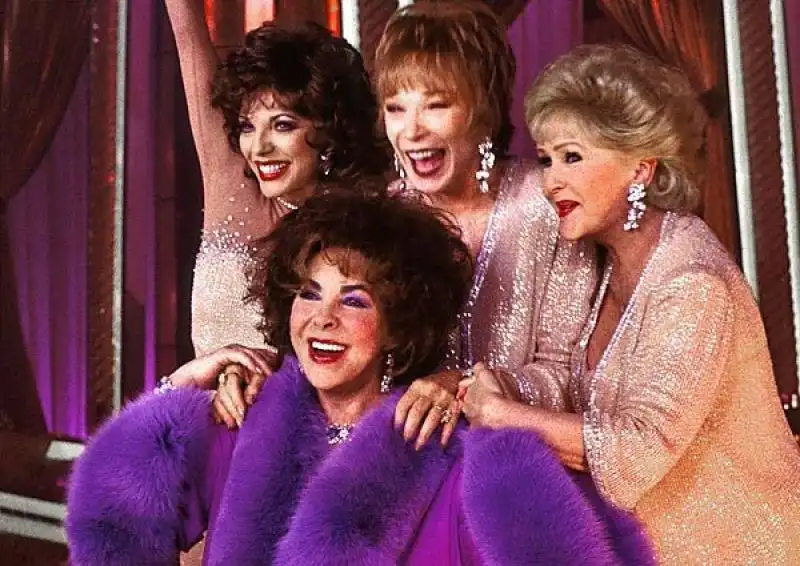 with Joan Collins Shirley MacClaine and Debbie Reynolds elizabeth taylor 