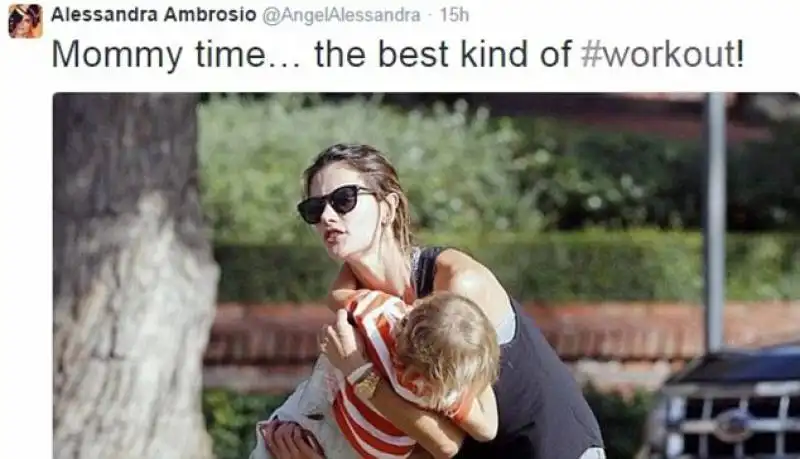 alessandra ambrosio con figlio