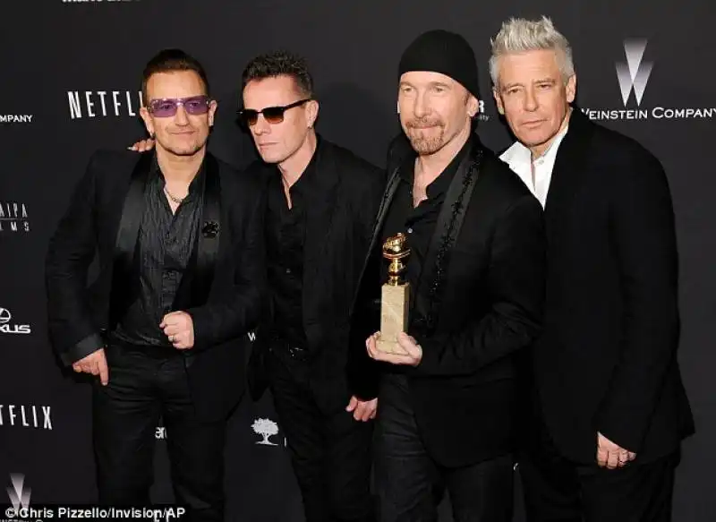 bono e gli altri ai golden globes