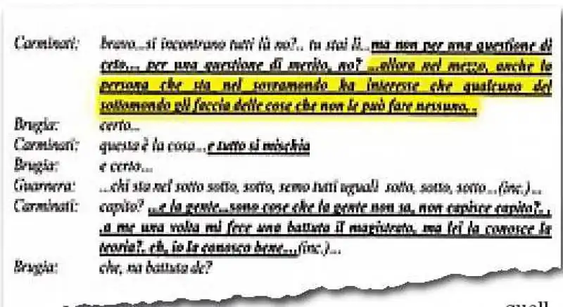 BRUGIA GUARNERA CARMINATI INTERCETTAZIONI