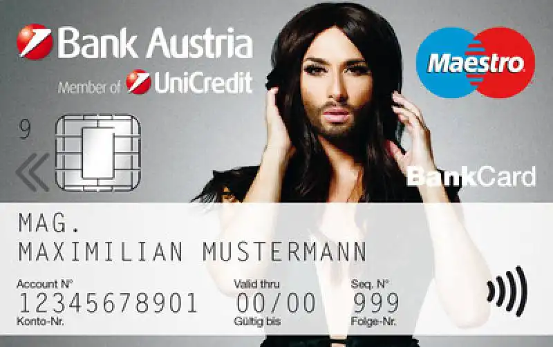 CONCHITA WURST SULLE CARTE AUSTRIACHE