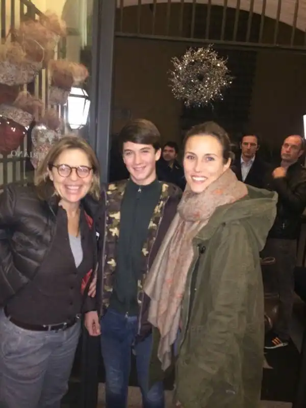 francesca ferrone, stefania lippi con il figlio lorenzo palazzi