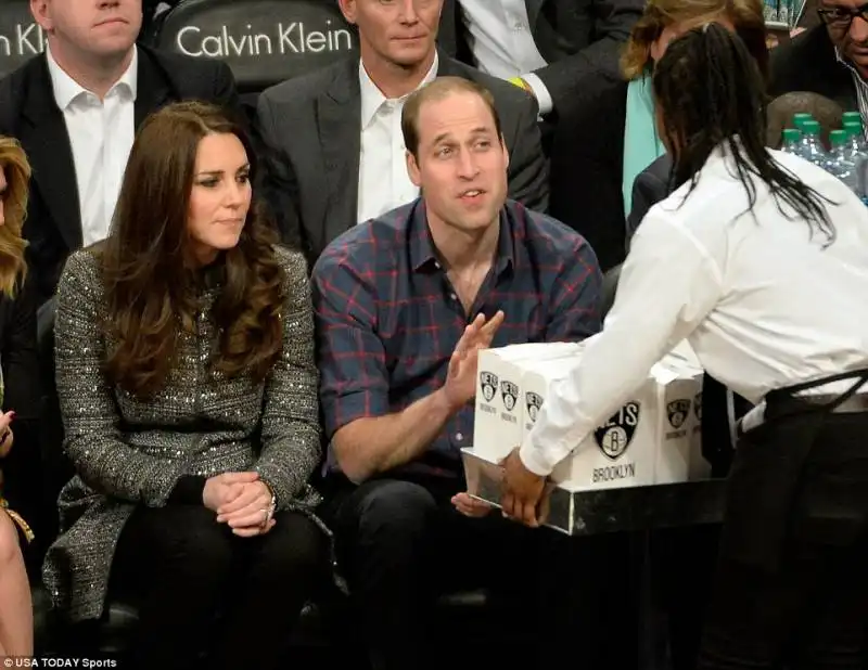 il principe william alla partita dei brooklyn nets