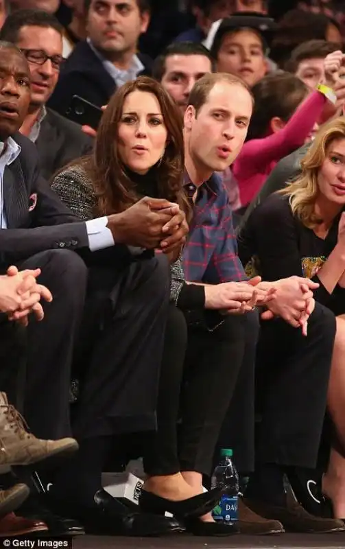 kate e william  alla partita  dei brooklyn nets