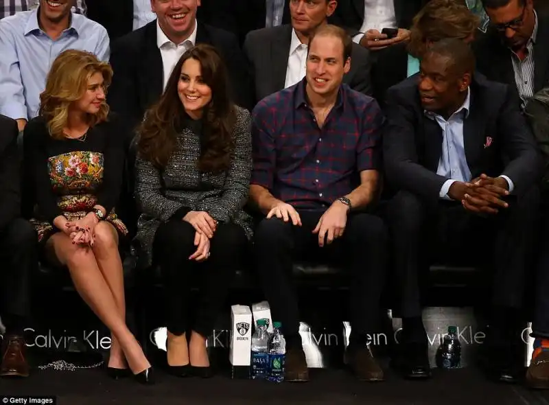 kate e william alla partita  dei brooklyn nets