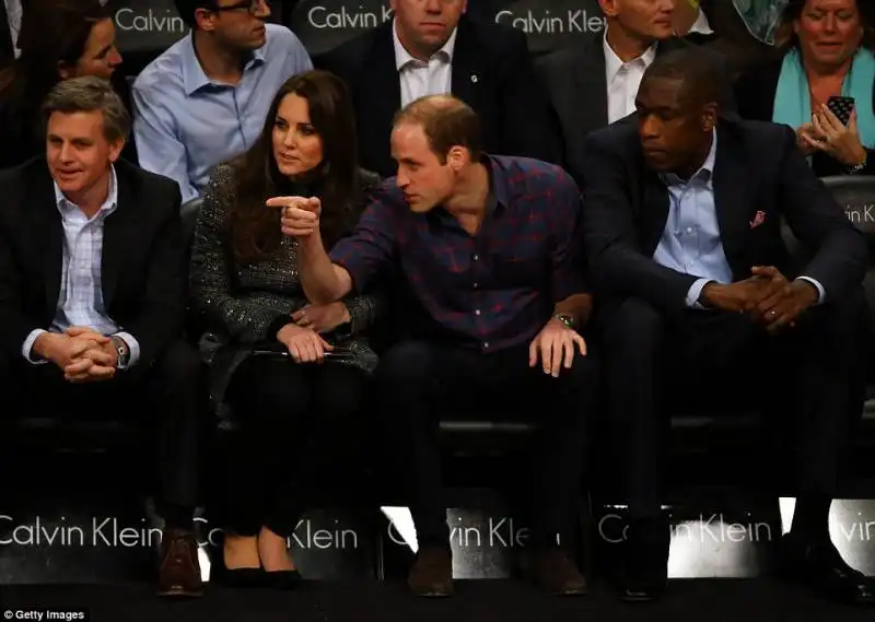 kate e william alla partita dei brooklyn nets