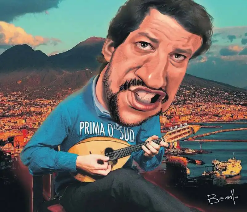 MATTEO SALVINI PRIMA O' SUD BY BENNY