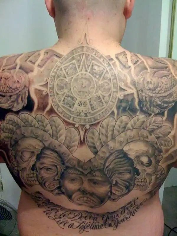 “mexican mafia” aztec tattoos design images (12)